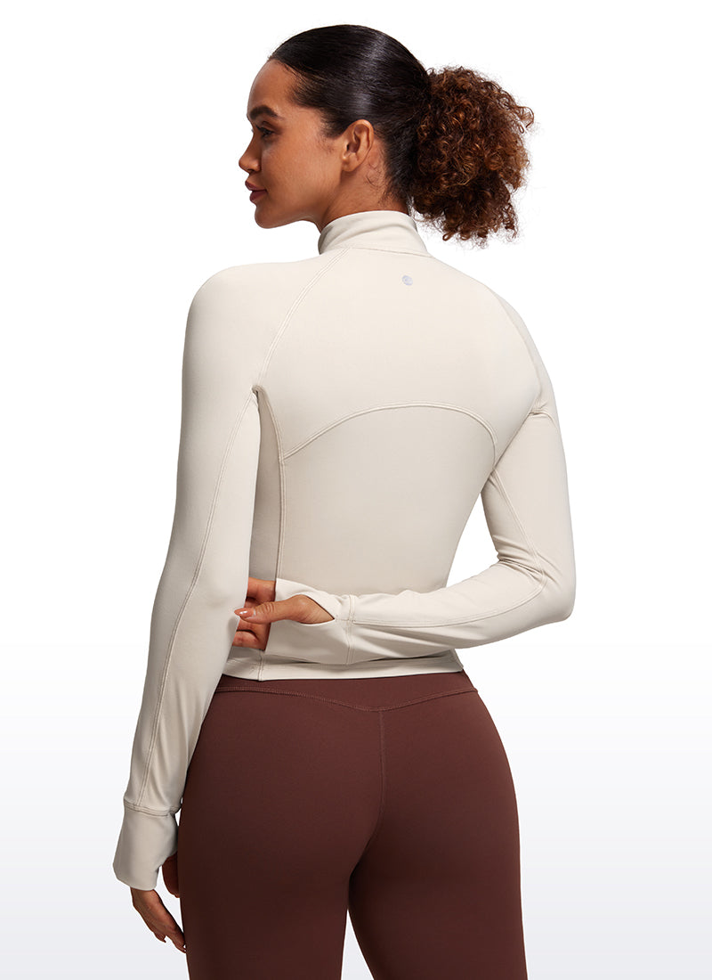 Butterluxe Half Zip Cropped Long Sleeve