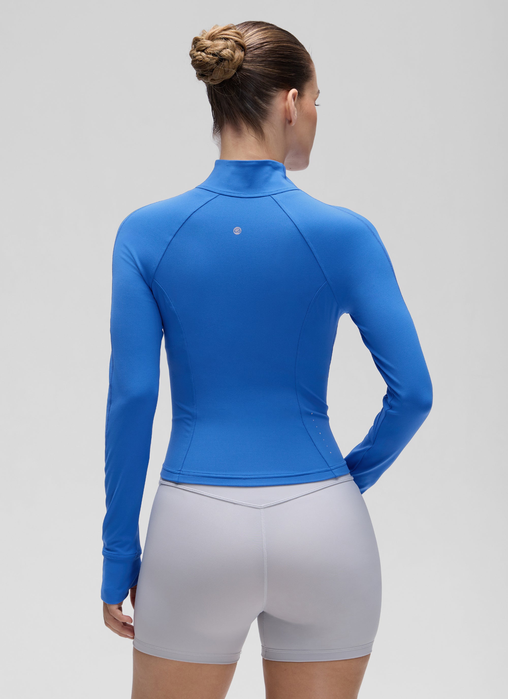 CRZ YOGA Women's Butterluxe Cropped Pocket Outerwear Full Zip