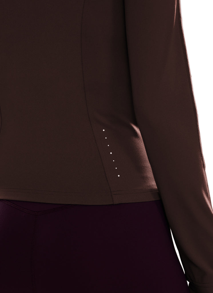 CRZ YOGA Women's Butterluxe Cropped Pocket Outerwear Full Zip Jackets Taupe