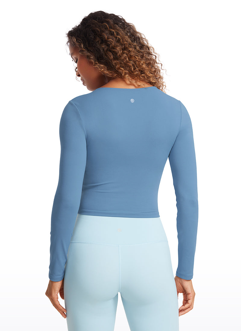 Butterluxe Front Seam Cropped Long Sleeve