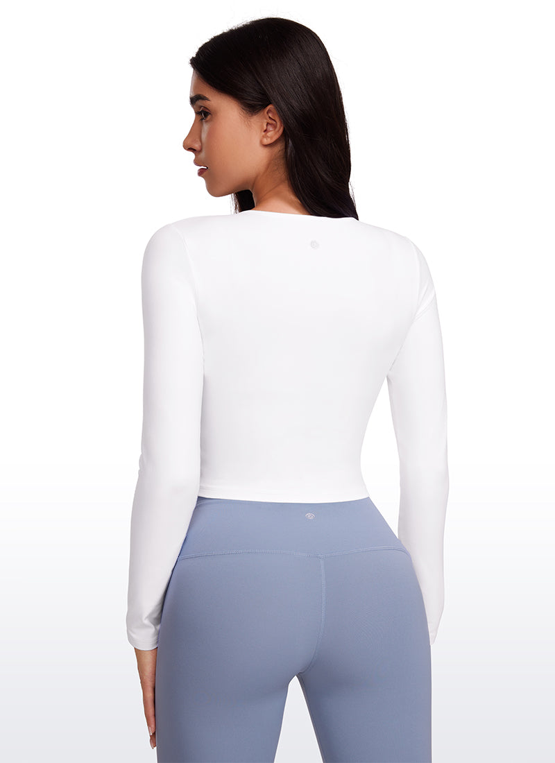 Butterluxe Cropped Front Seam Long Sleeve