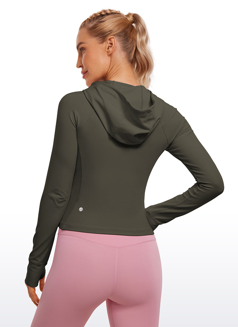 Butterluxe Full Zip Waist Length Jackets with Thumbholes