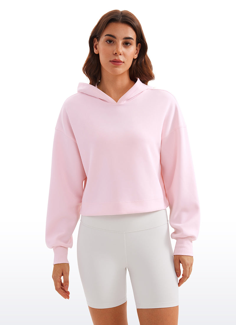 SoftAura Cropped Pullover Hoodie