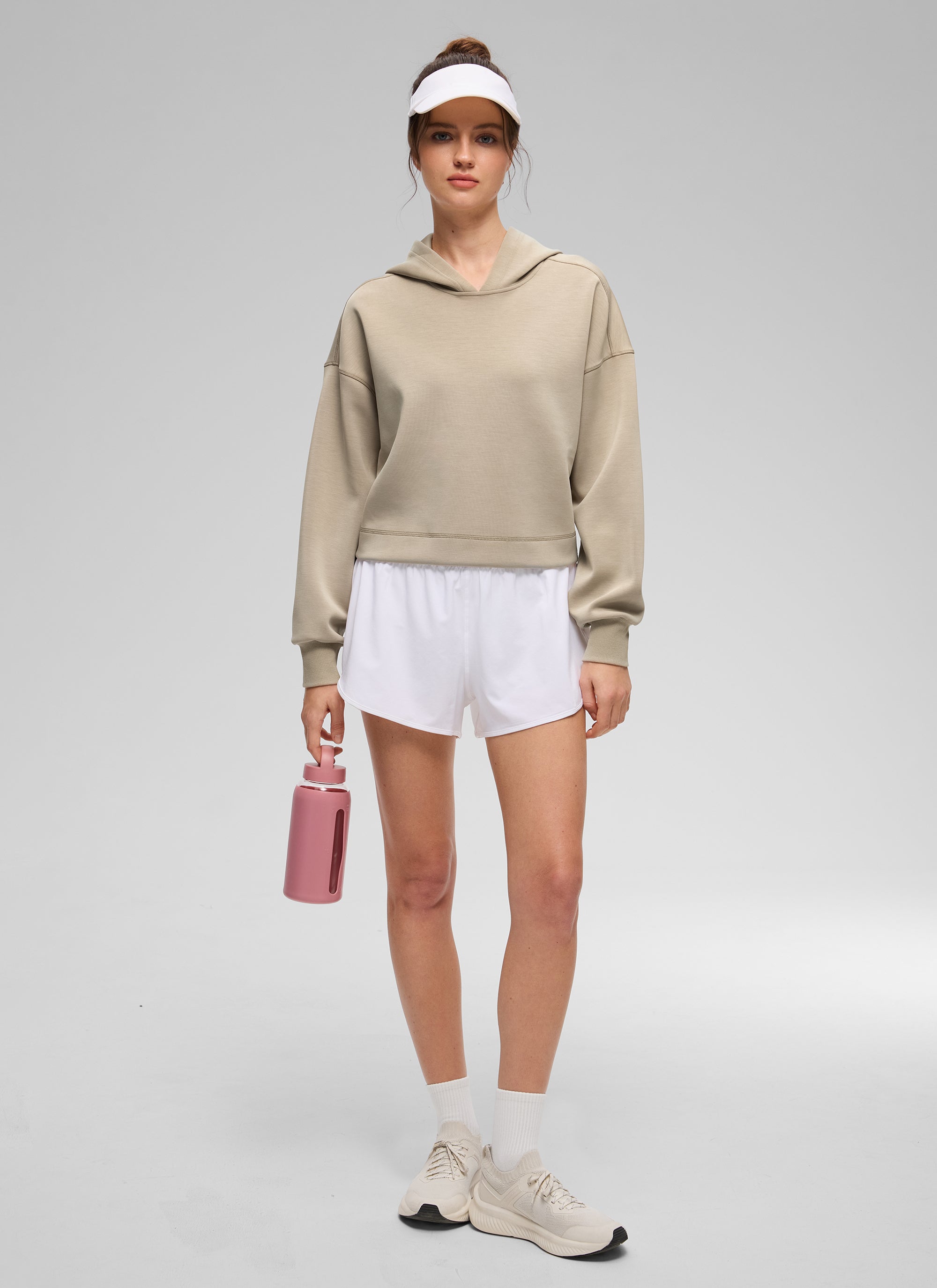 CRZ YOGA Women SoftAura Cropped Pullover Hoodis Long Sleeve – CRZ