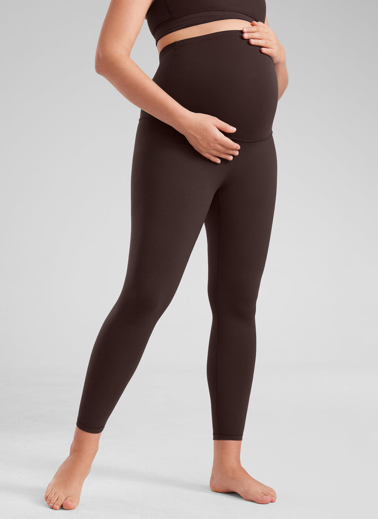 CRZ YOGA Women's Maternity Leggings Super High Rise Butterluxe 25'' Black Tie Dye Flowers