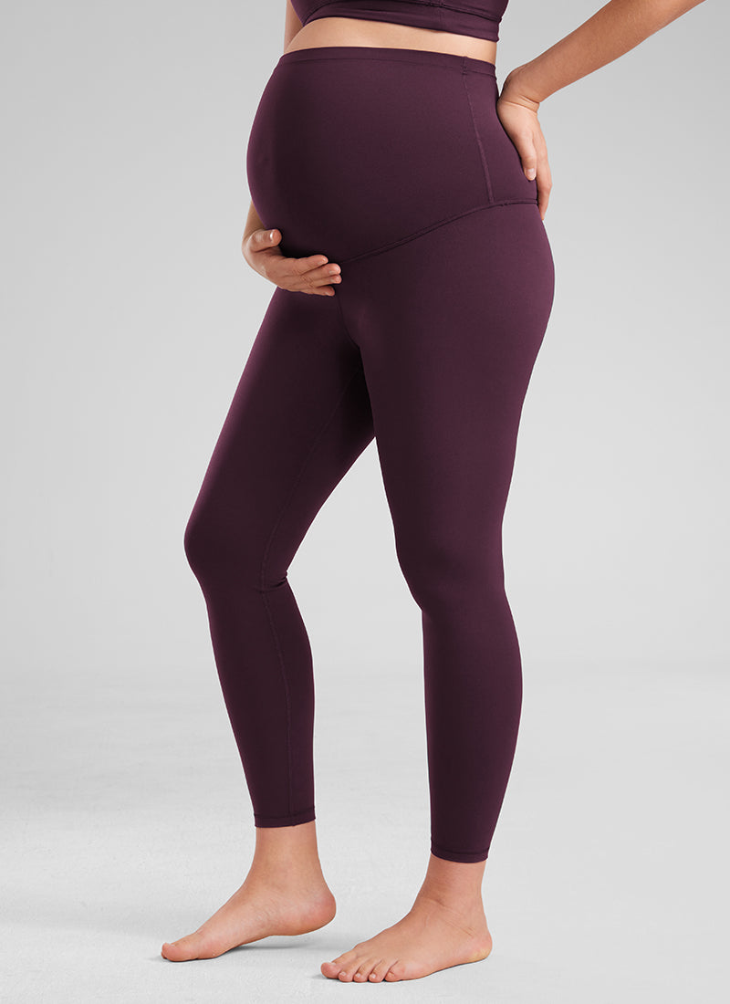 CRZ YOGA Women's Maternity Leggings Super High Rise Butterluxe 25'' Mysterious Grey