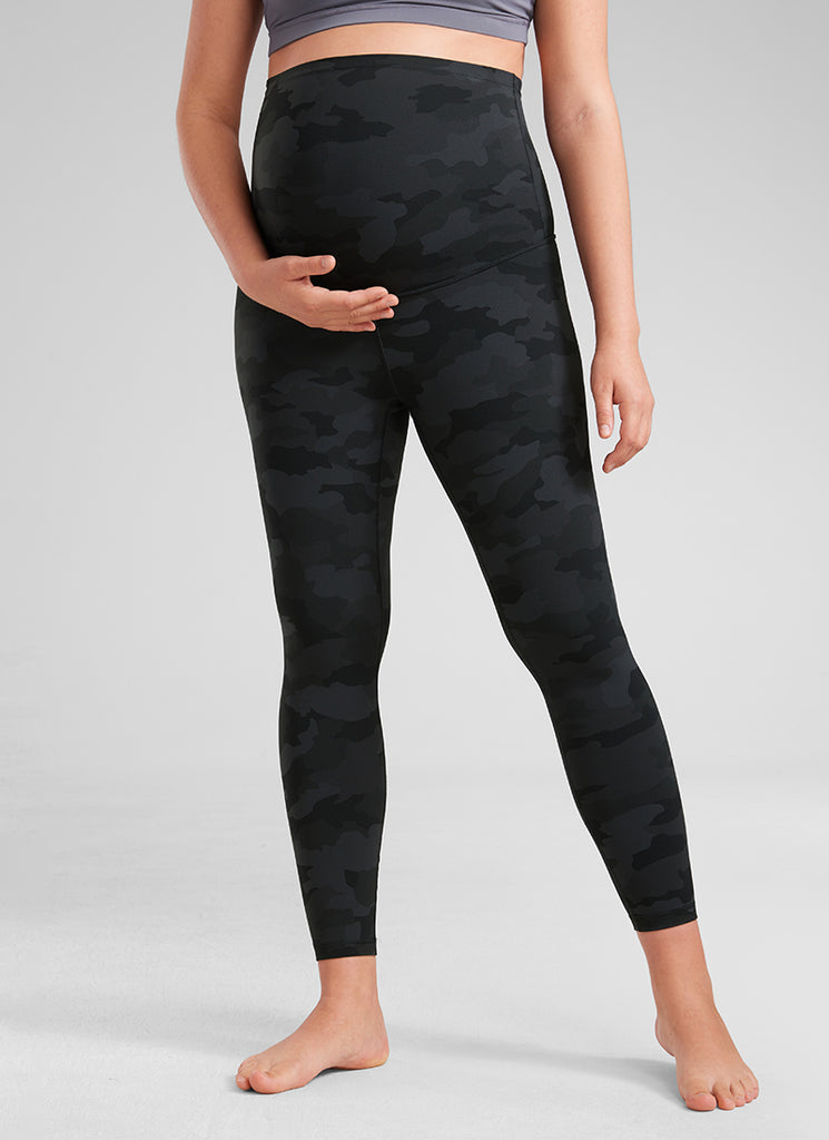 CRZ YOGA Women's Maternity Leggings Super High Rise Butterluxe 25'' Plum Magenta