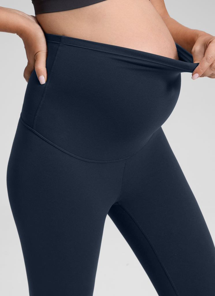 CRZ YOGA Women's Maternity Leggings Super High Rise Butterluxe 25'' True Navy