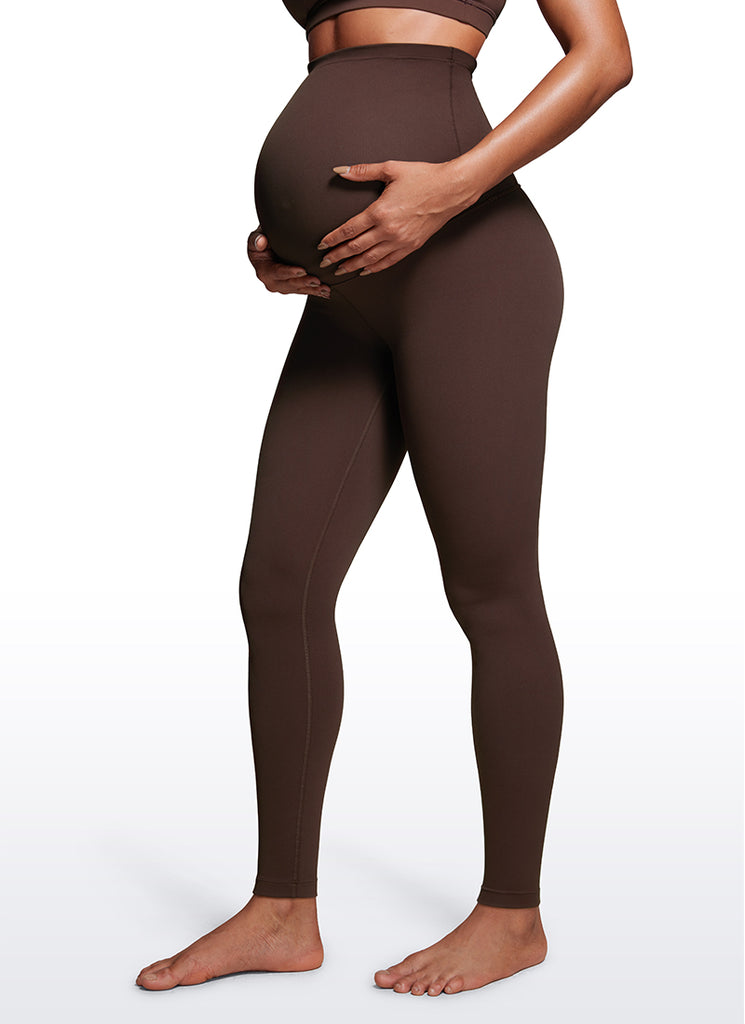 CRZ YOGA Women's Maternity Leggings Super High Rise Butterluxe 30'' Black