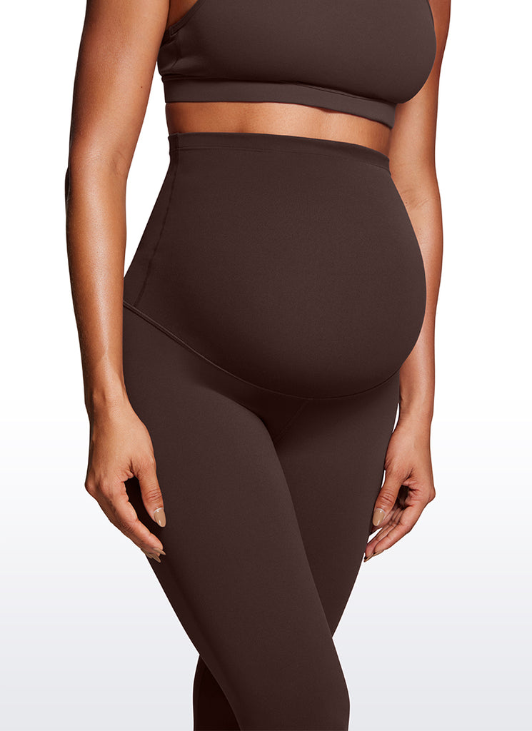 CRZ YOGA Women's Maternity Leggings Super High Rise Butterluxe 30'' Black