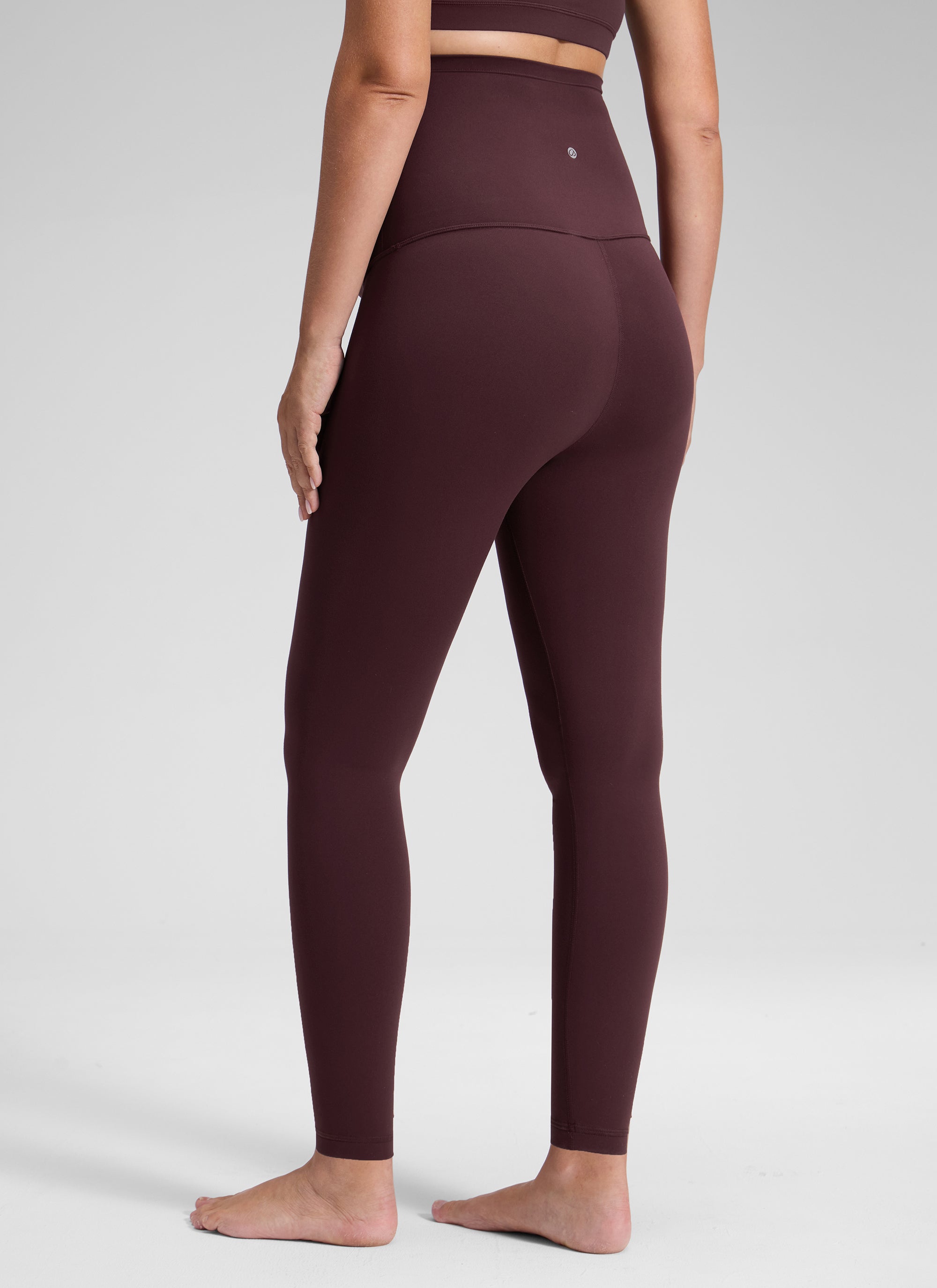 CRZ YOGA Women's Maternity Leggings Super High Rise Butterluxe 30'' Ripe Plum