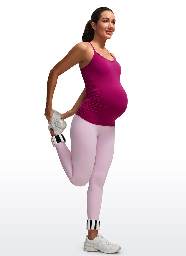 CRZ YOGA Women's Butterluxe Maternity Tank Top Yoga Shirts Taupe