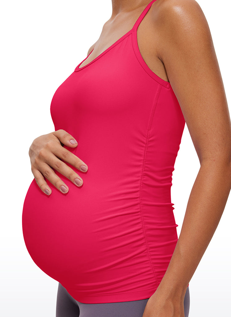 CRZ YOGA Women's Butterluxe Maternity Tank Top Yoga Shirts Viva Magenta