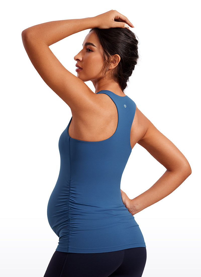 Butterluxe Maternity Built in Bra Ruche Tank