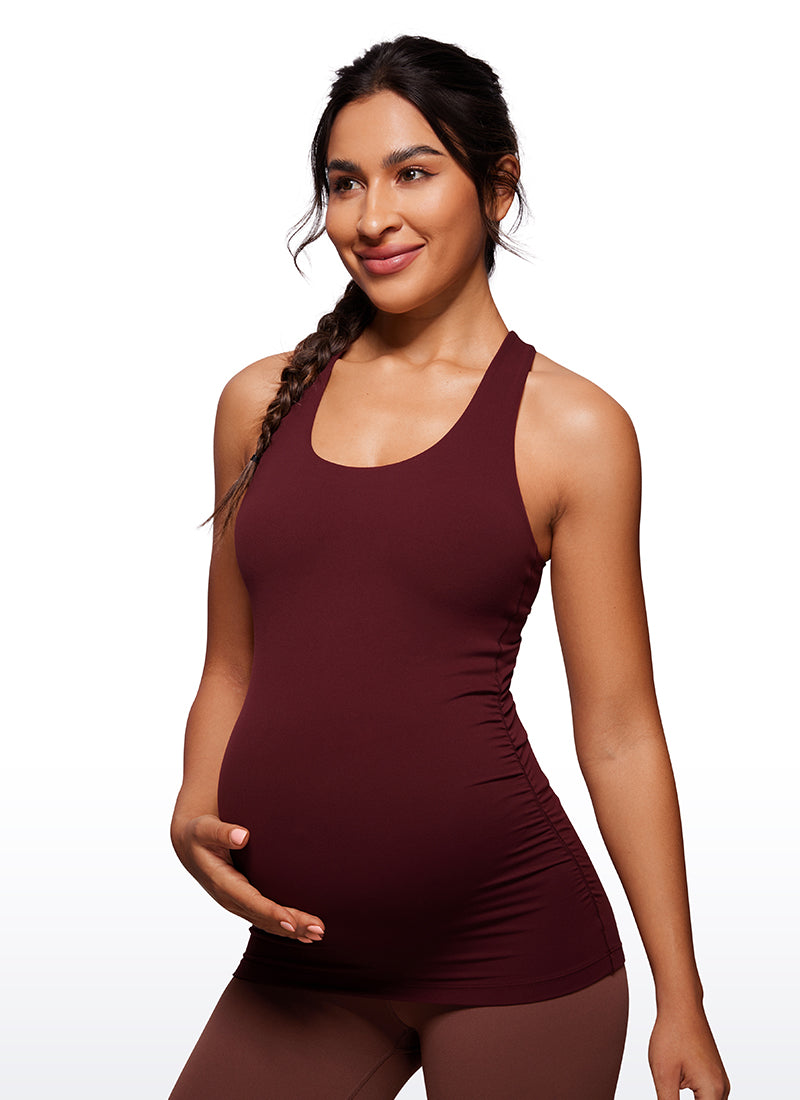 Butterluxe Maternity Built in Bra Ruche Tank