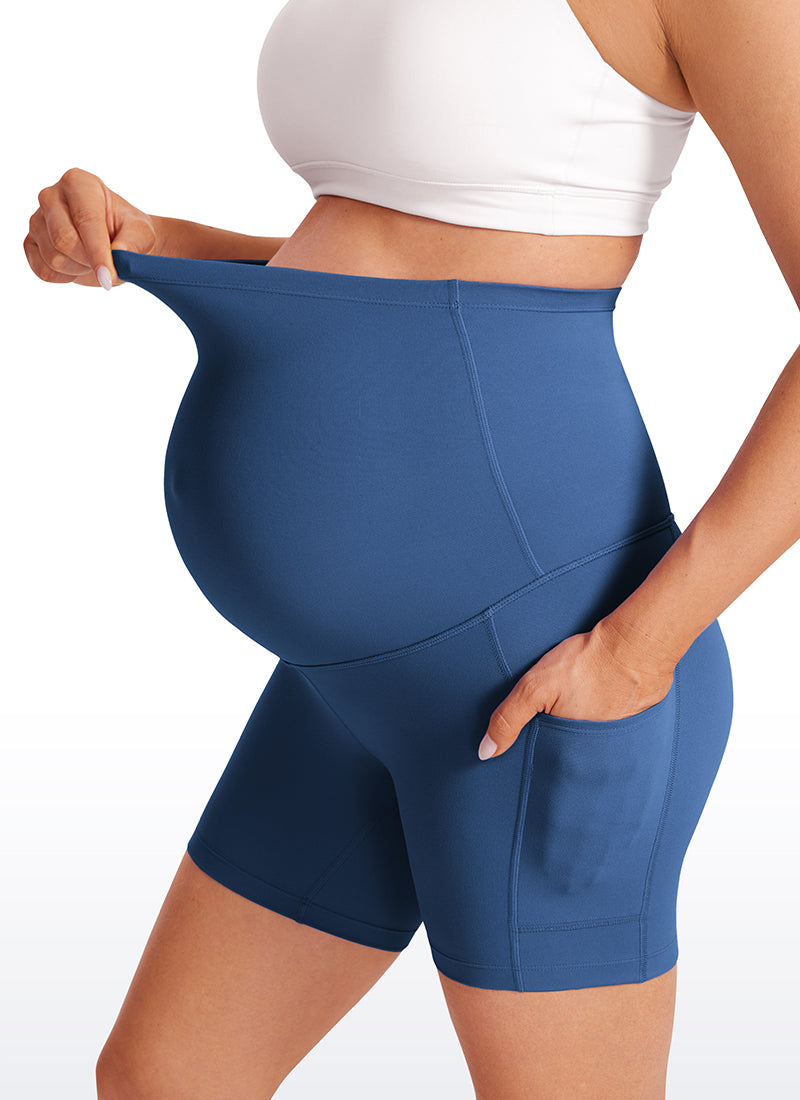 Butterluxe Maternity Pockets Shorts 5''- Super High Waist