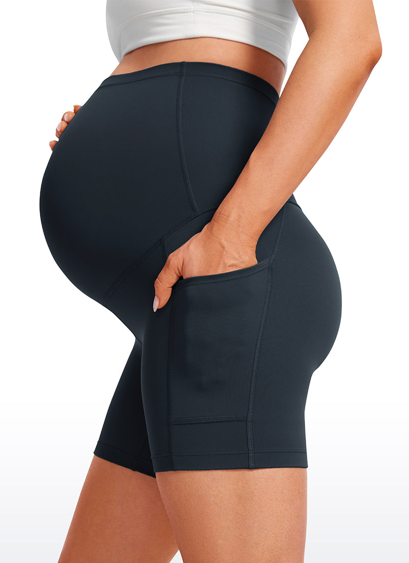 Butterluxe Maternity Pockets Shorts 5''- Super High Waist