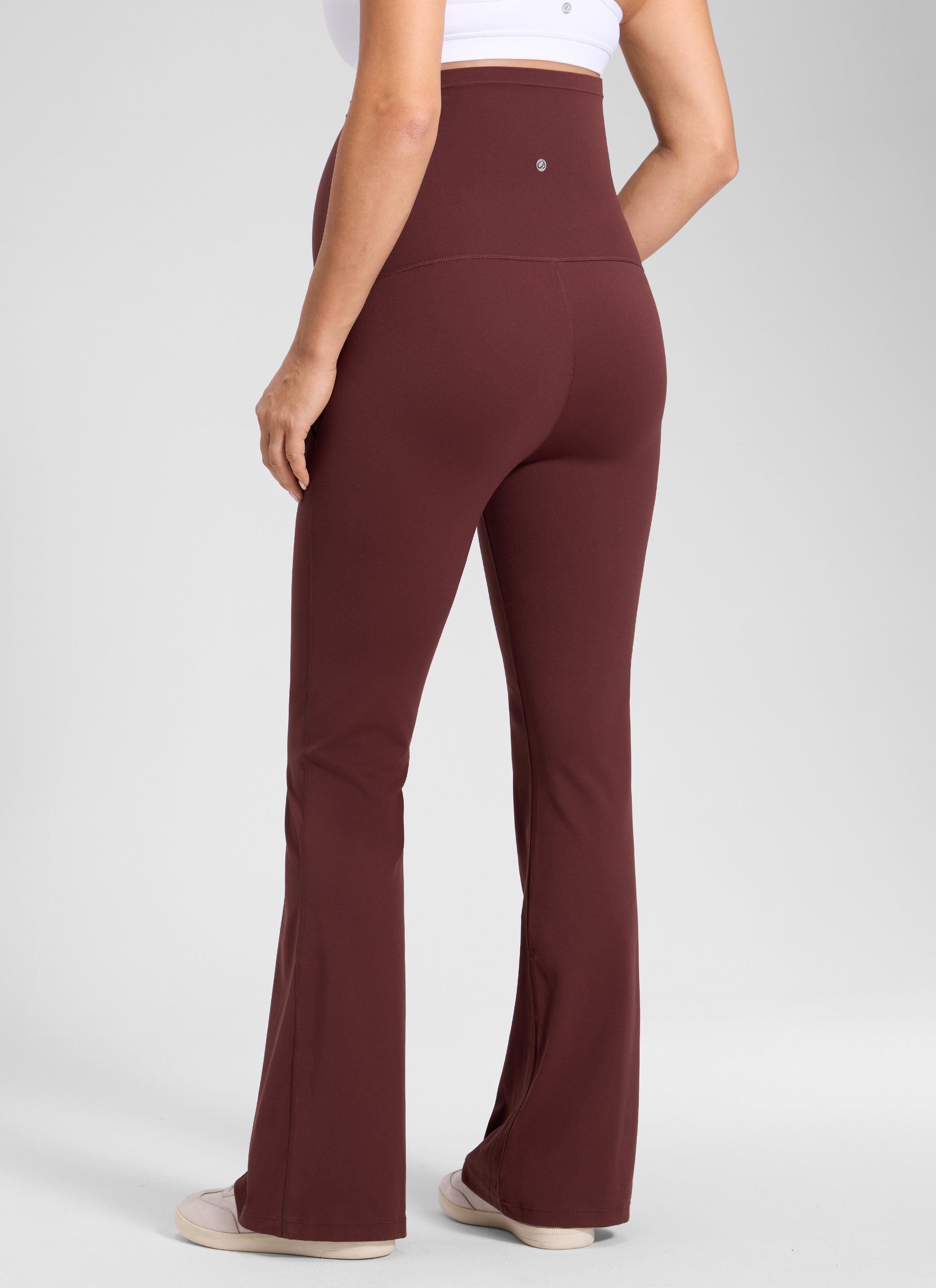 CRZ YOGA Women's Maternity Flare Leggings Pockets Butterluxe 31'' True Navy