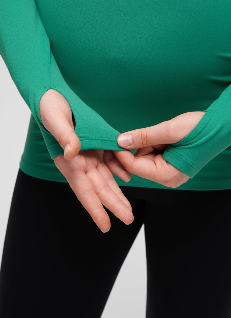 CRZ YOGA Women Butterluxe Long Sleeve Maternity Crewneck Pregnancy Top Lava Brown