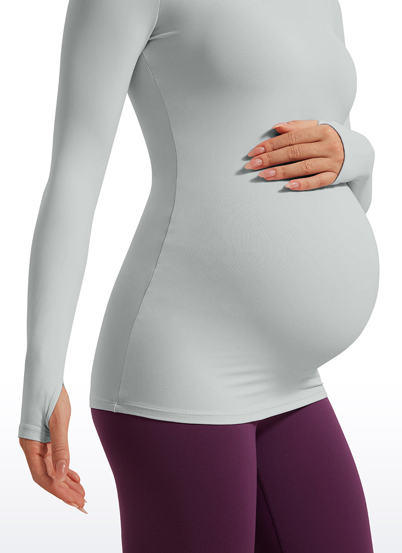 Butterluxe Long Sleeve Maternity Crewneck T-Shirts