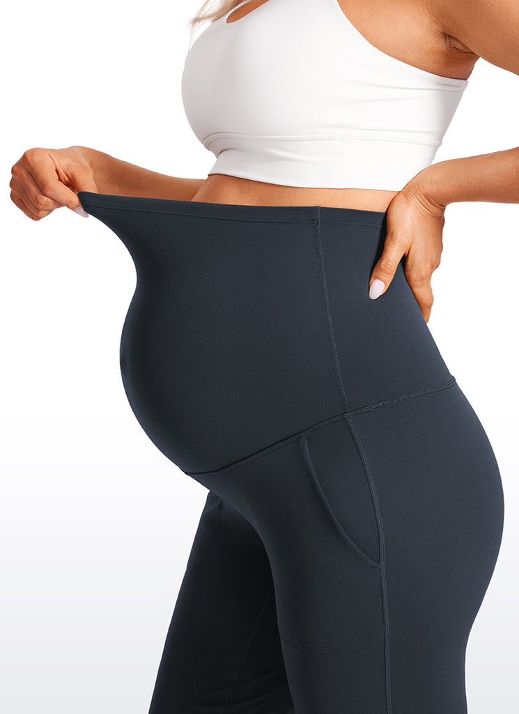 CRZ YOGA Women's Maternity Joggers Pockets Butterluxe 27'' True Navy