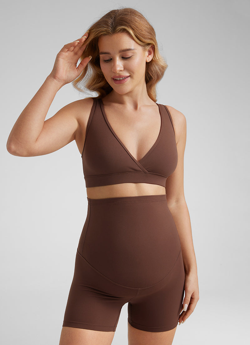 CRZ YOGA Women Butterluxe Maternity Nursing Bras Crossover
