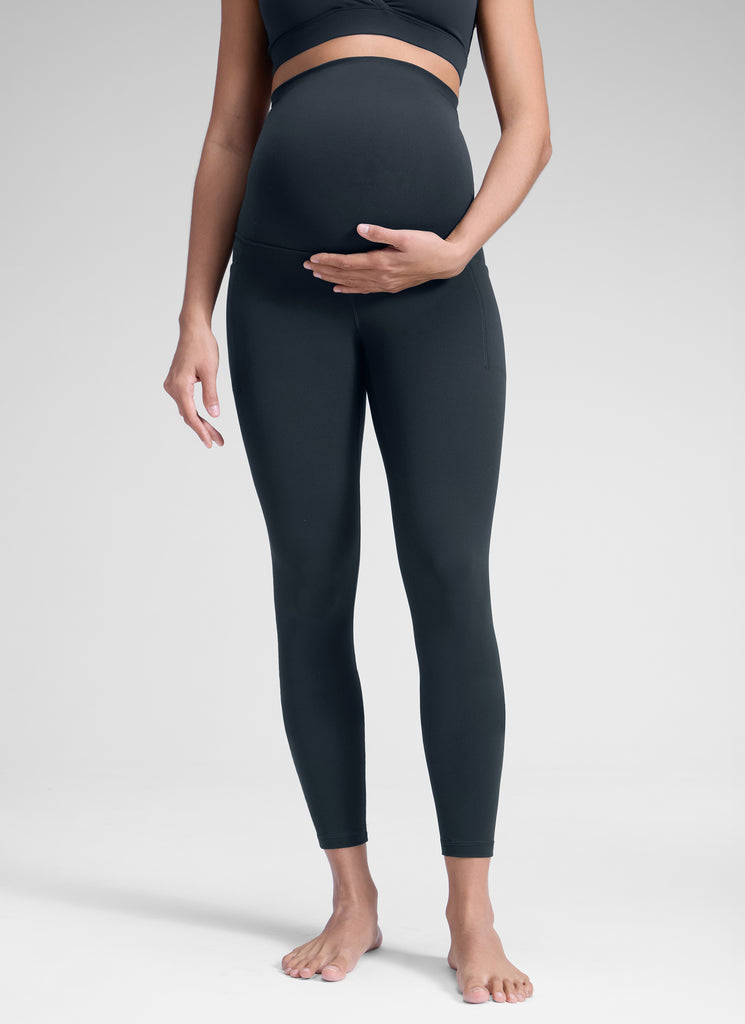 CRZ YOGA Women's Yoga High Rise Butterluxe Maternity Legging 25" True Navy
