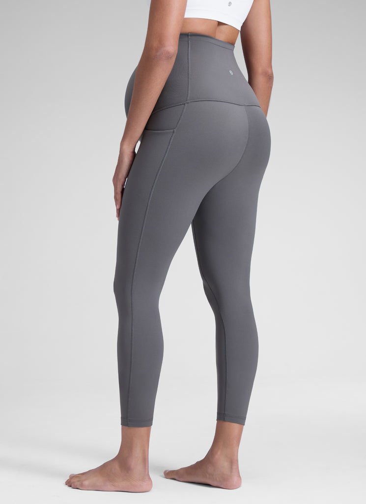CRZ YOGA Women's Yoga High Rise Butterluxe Maternity Legging 25" Dark Carbon