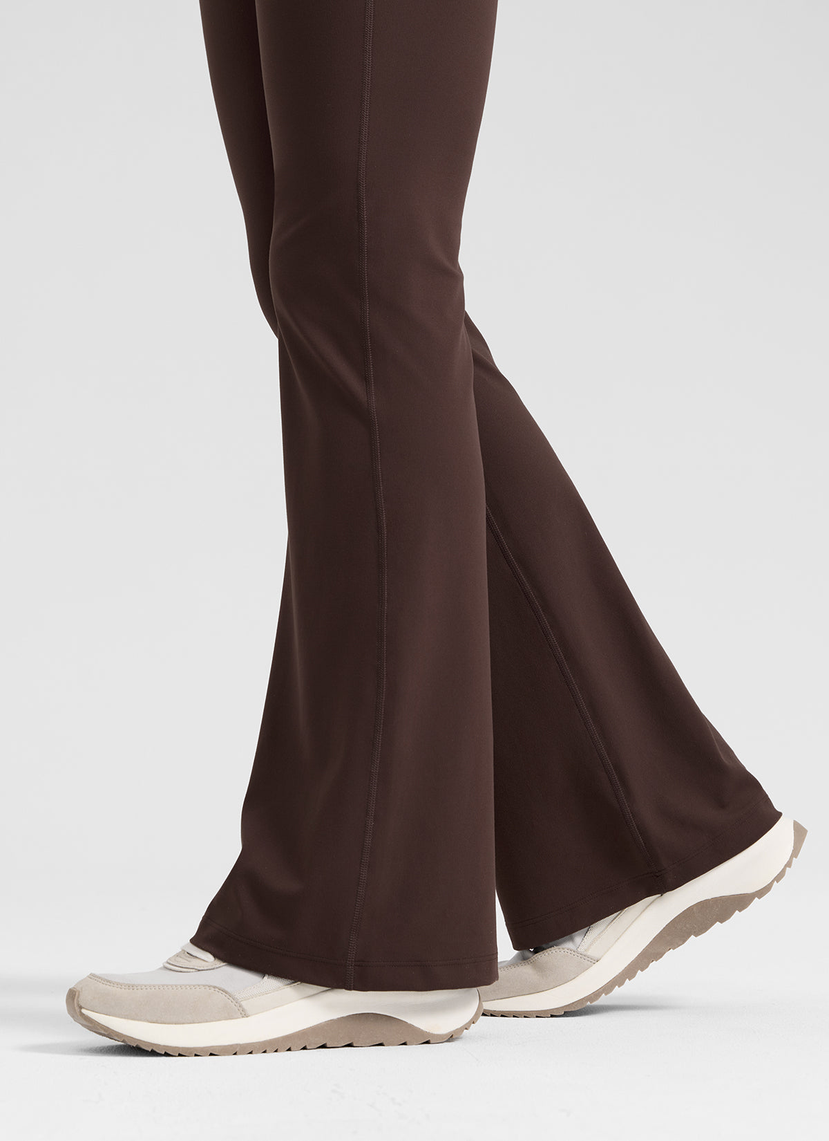 CRZ YOGA Women's Butterlift Maternity Super High Rise Flare Leg Legging Hot Fudge Brown