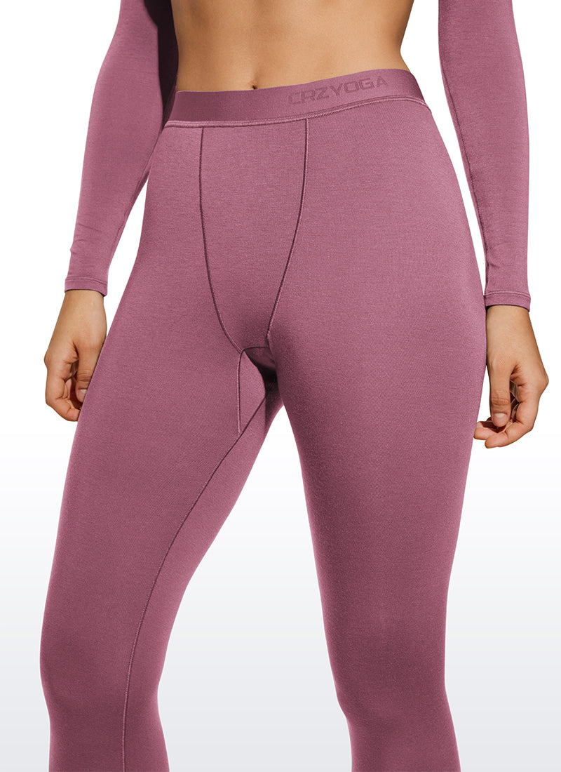 CRZ YOGA Women's Thermal Soft Base Layer Top Bottom Underwear Sets