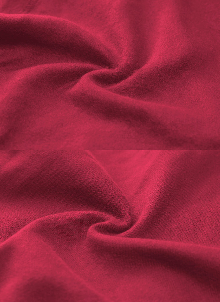 CRZ YOGA Womens Cotton Fleece Lined Straight Leg Lounge Sweatpants30'' Pomegranate