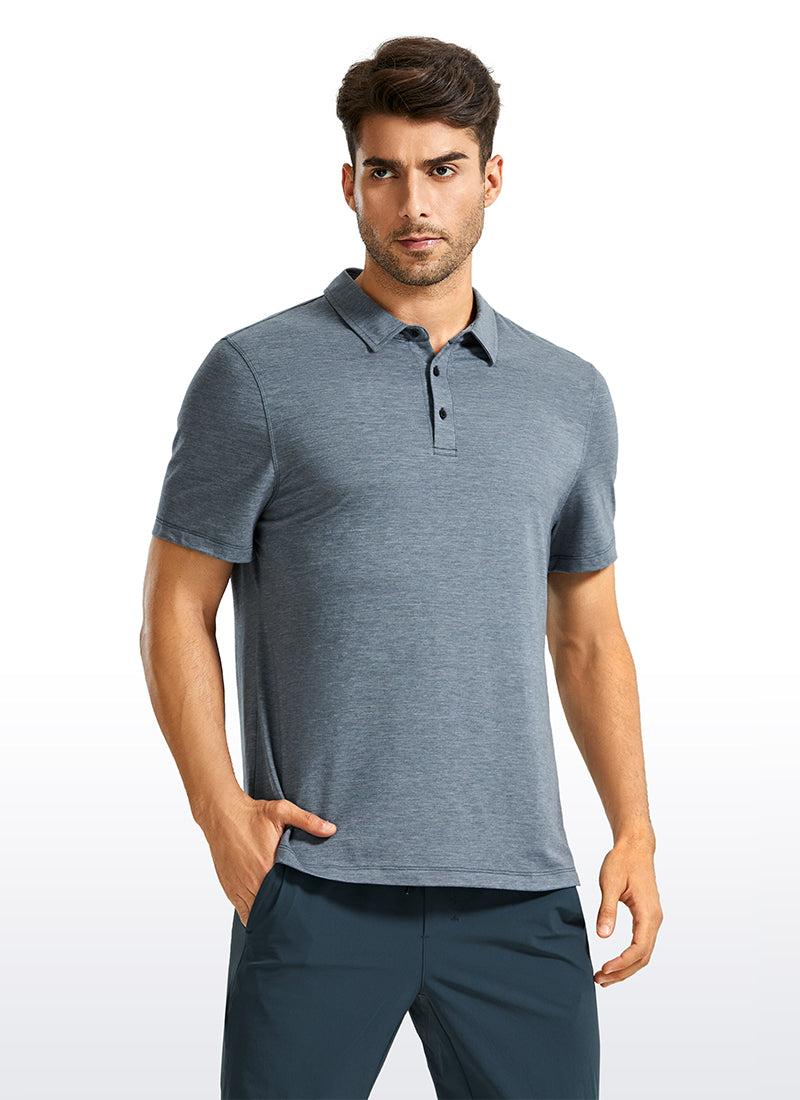 Heather Polo Short Sleeves - Ore Blue Heather