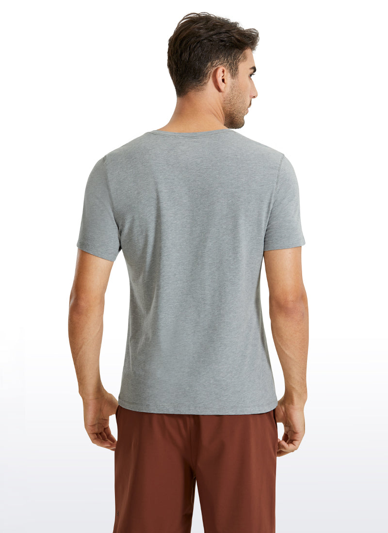 Pima Cotton Henley Short Sleeves