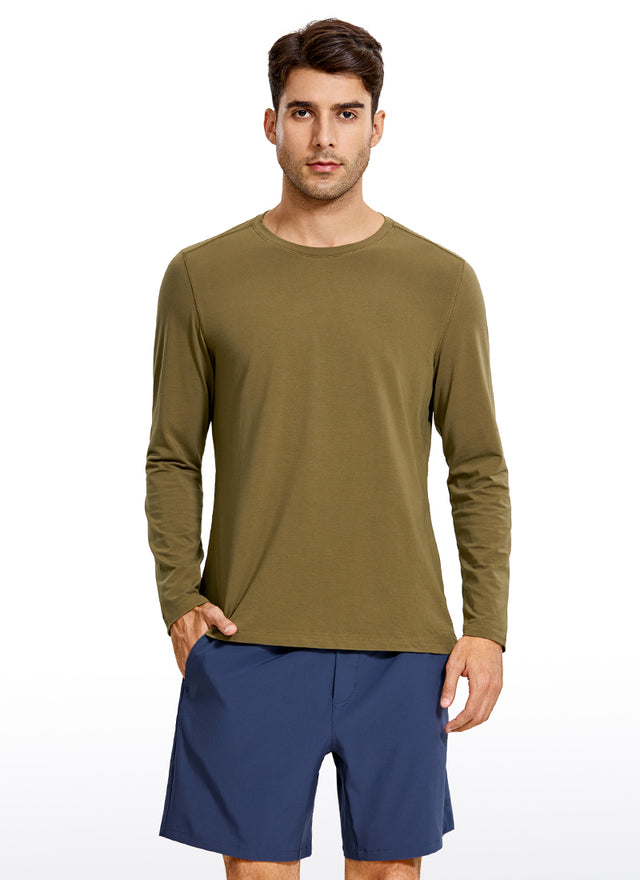 Pima Cotton Long Sleeve - Coast stone Brown