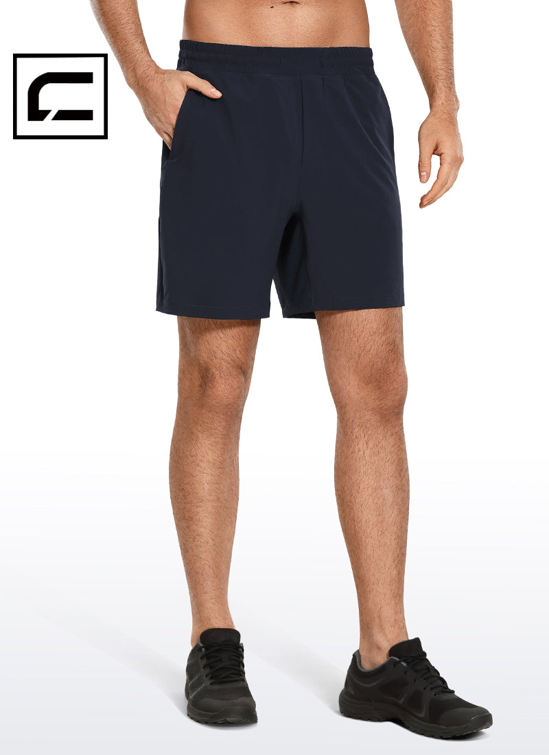 CRZ YOGA Men's Train Run Classic Fit Feathery-Fit Lined Shorts 7