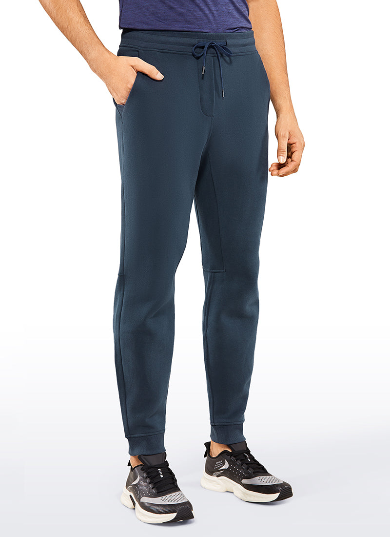 Cotton Fleece Lined Joggers 29'' - Ink Blue