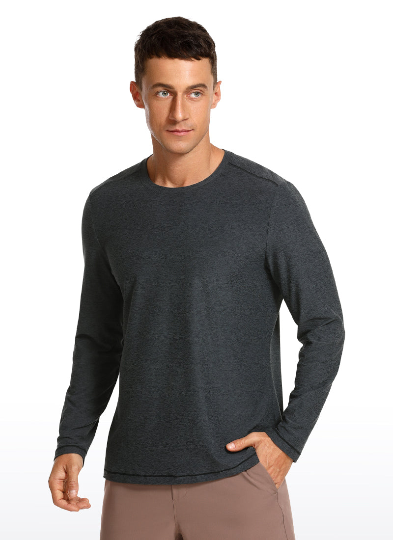 Lightweight Slim Fit Long Sleeve - Black Heather