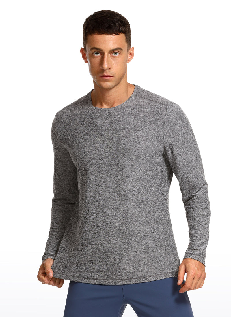 Lightweight Slim Fit Long Sleeve - Platinum Heather