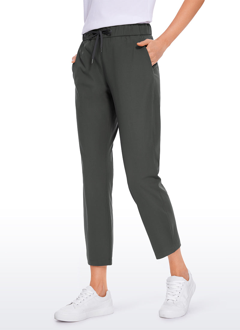 CRZ YOGA 4-Way Stretch Full Length Golf Pants for Women Tall 31 - Travel  Sweatpants Workout Trousers with Pockets Black XX-Small at  Women's  Clothing store