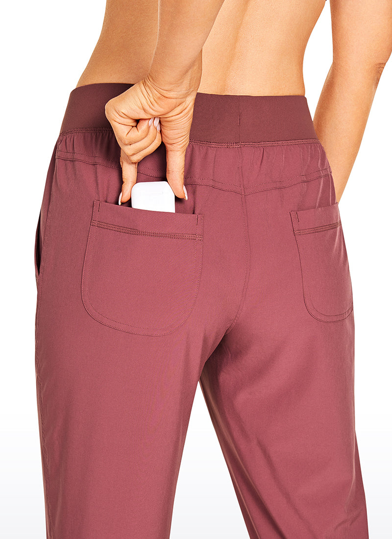 Feathery-Fit Drawstring Jogger with Pockets 28'' - Flat Waistband