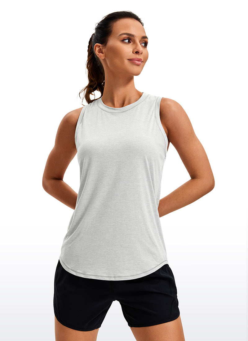 CRZ YOGA Womens High Neck Workout Tank Tops - with Palestine